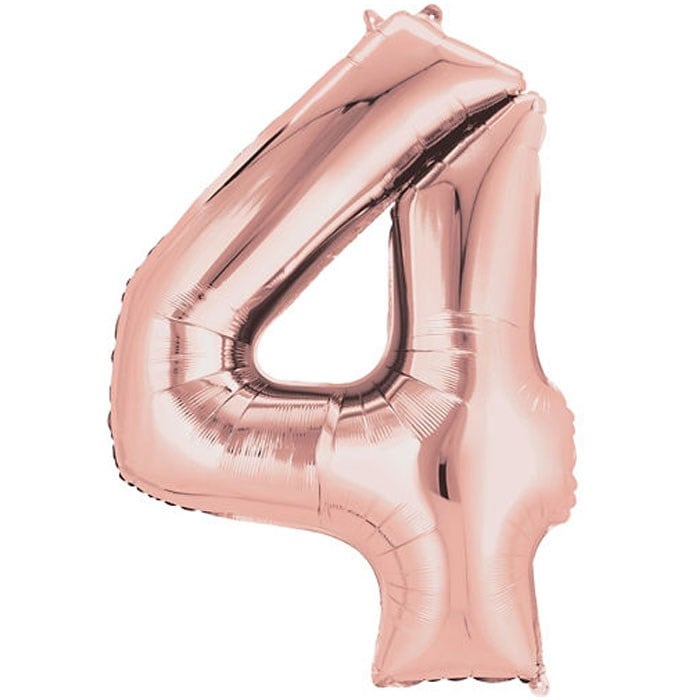 4 Rakam Rose Gold Folyo Balon