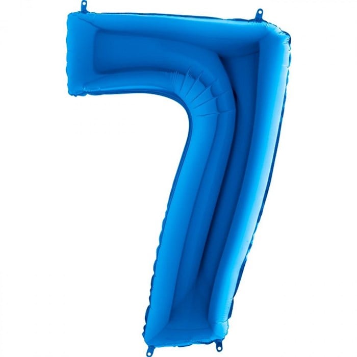 7 Rakam Mavi Folyo Balon 1 Metre