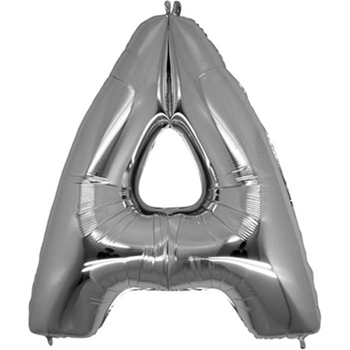 A Harfi Gümüş Folyo Balon 1 Metre