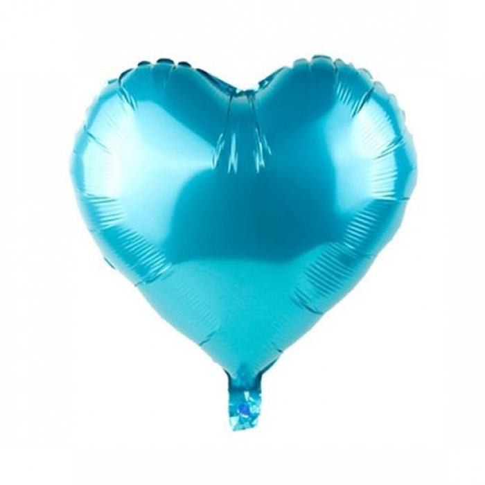 Açık Mavi Kalp Folyo Balon - 60 cm