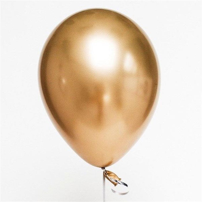 Altın Krom Kaplı Metalik Balon - 5 Adet