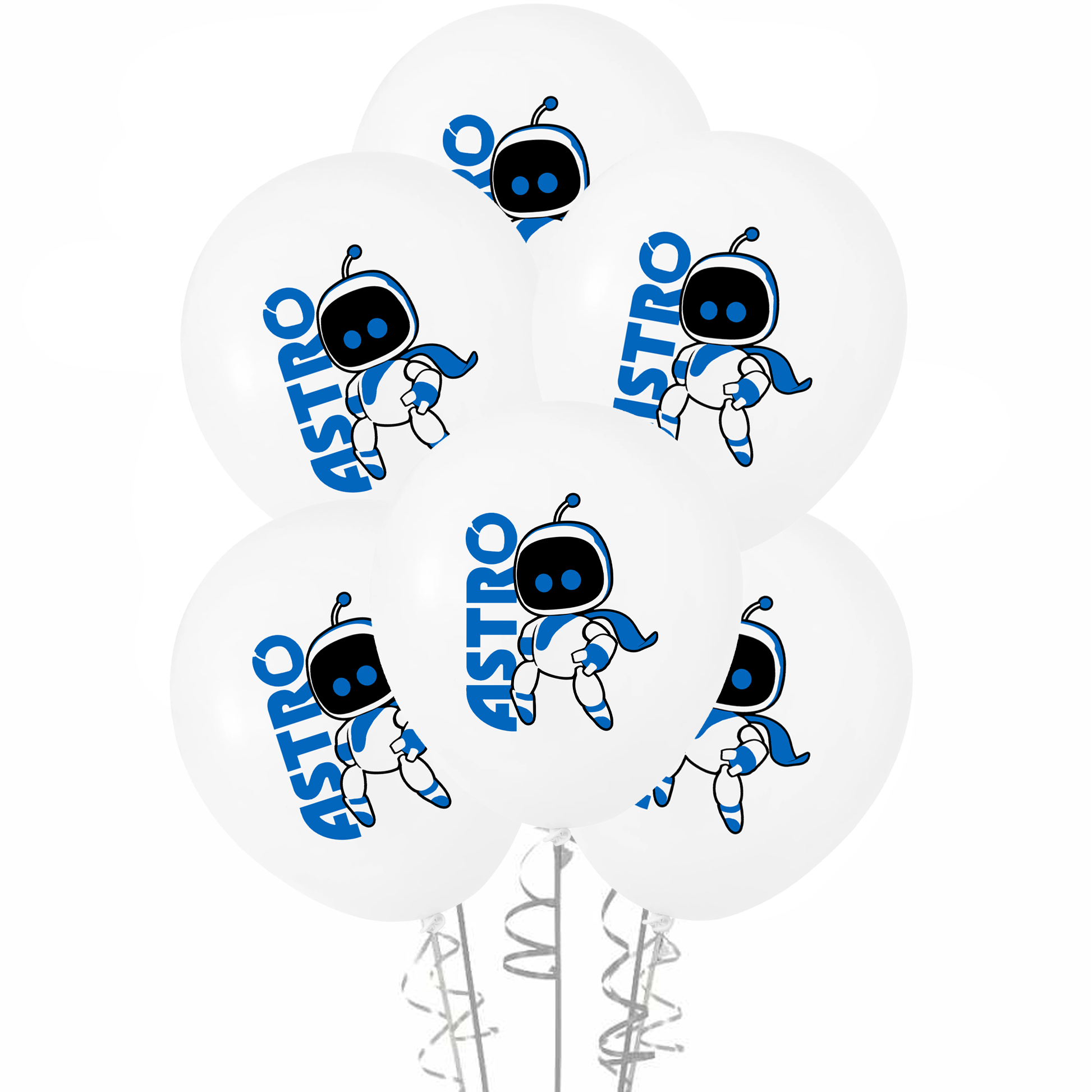 Astro Bot Baskılı Balon - 5 Adet