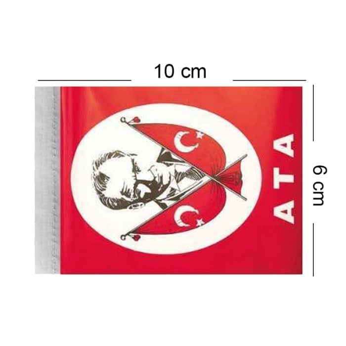 Ata Mini Boy İpli Bayrak 50'li