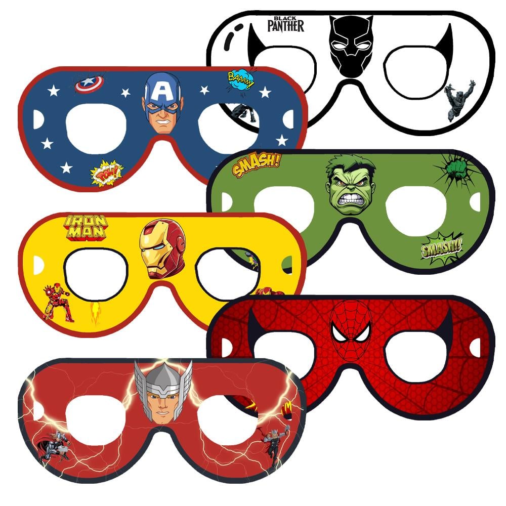 Avengers Konsepti Karışık Maske 6'lı