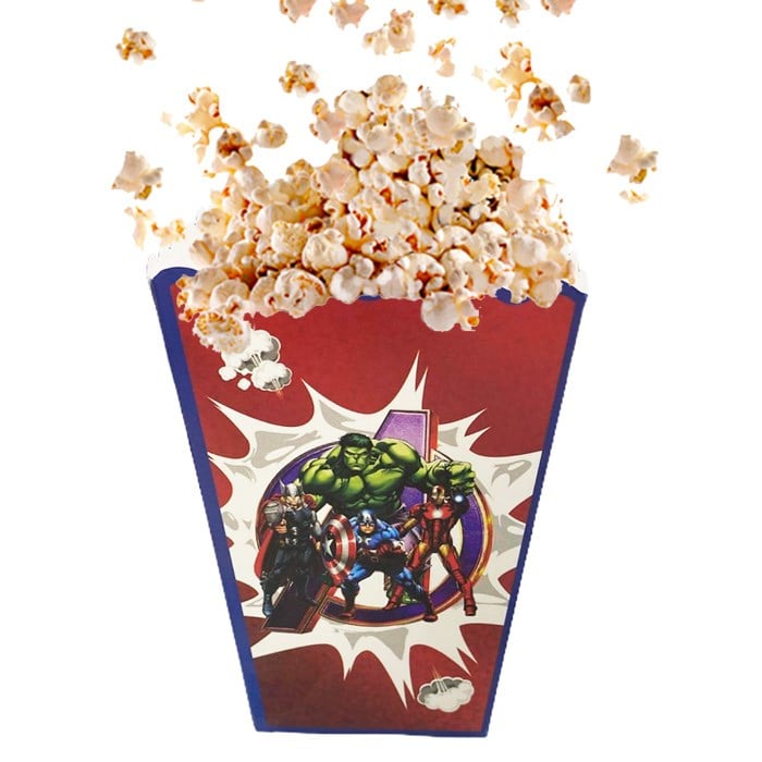 Avengers Konsepti Mısır Popcorn Kutusu - 5 Adet