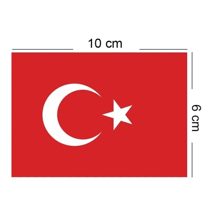 Ay Yıldız Mini Boy İpli Bayrak 50'li