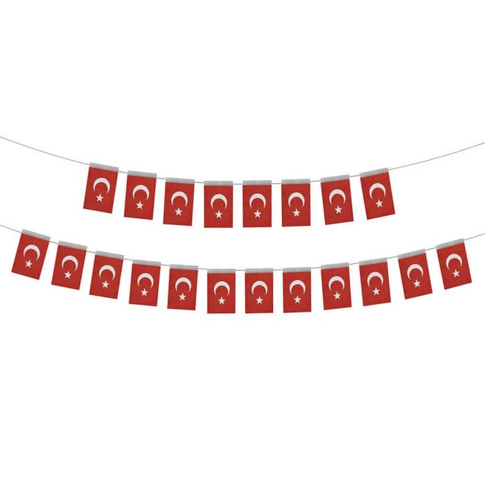 Ay Yıldız Mini Boy İpli Bayrak 50'li