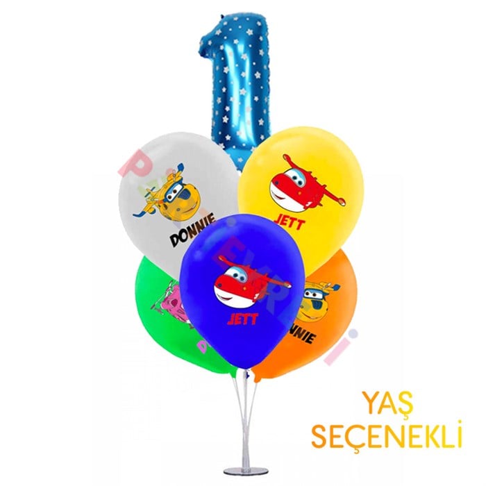 Ayaklı Balon Standı - Harika Kanatlar Temalı ve Yaş Seçenekli