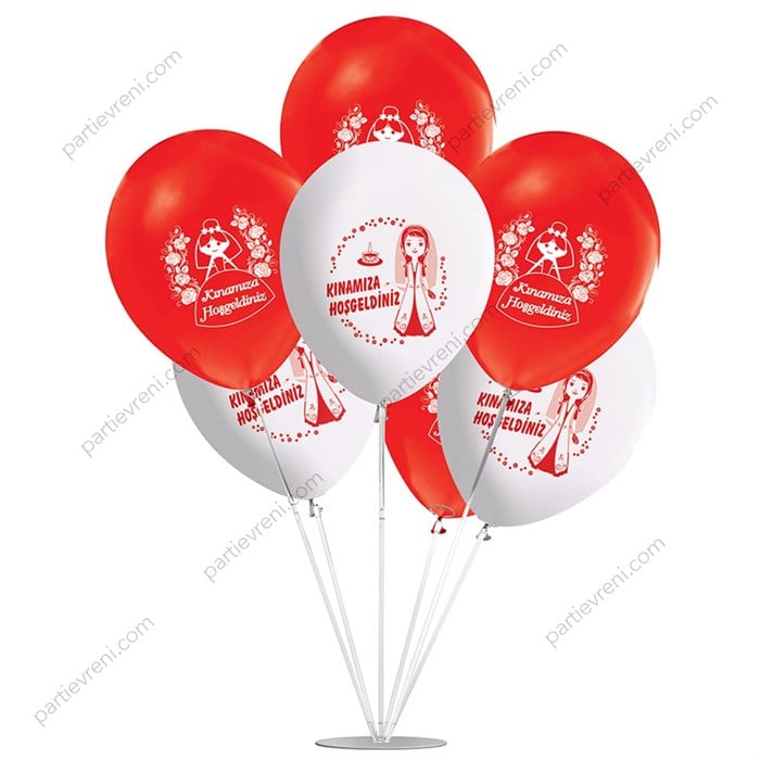 Ayaklı Balon Standı - Kınamıza Hoşgeldiniz Balonlu