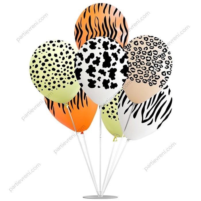 Ayaklı Balon Standı - Safari Desenli Balonlu