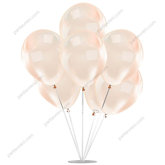 Ayaklı Balon Standı - Turuncu Şeffaf Balonlu