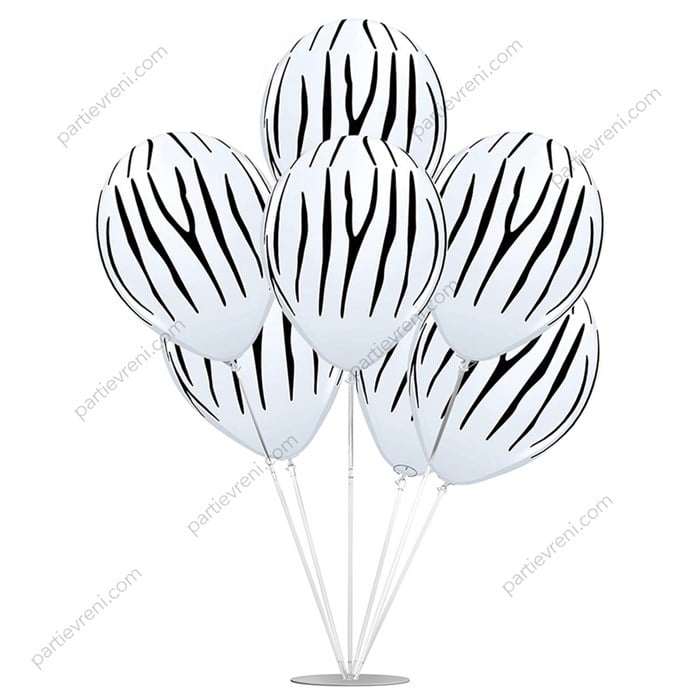 Ayaklı Balon Standı - Zebra Balonlu