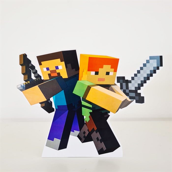 Ayaklı Dekor Pano - Minecraft - 20x29 cm