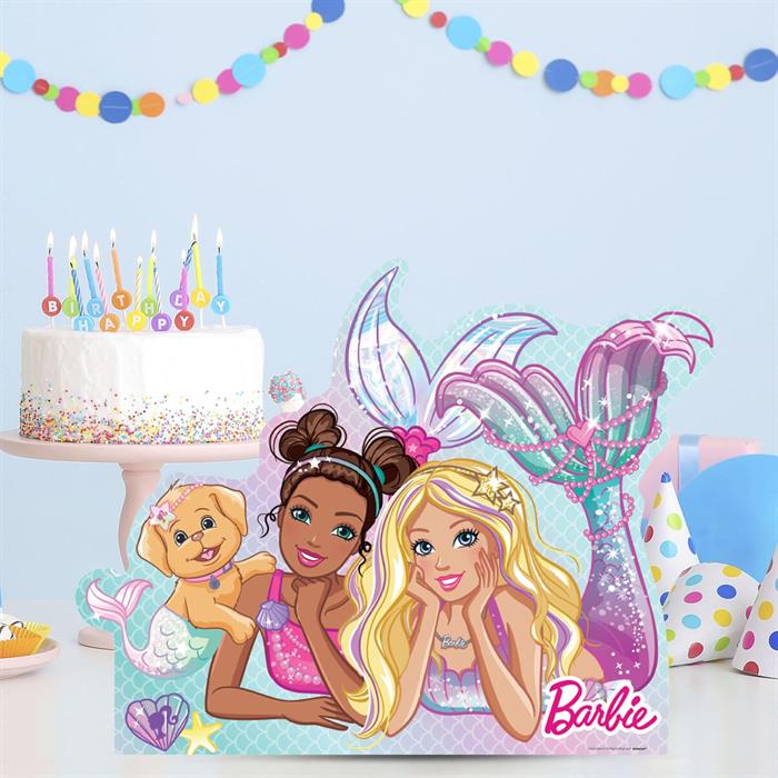 Ayaklı Dekor Pano - Barbie Mermaid- 30 cm