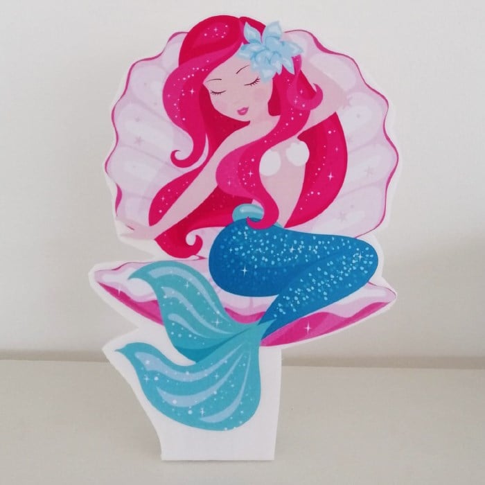 Ayaklı Dekor Pano - Deniz Kızı - 29 cm