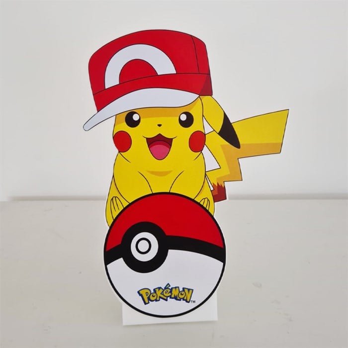 Ayaklı Dekor Pano - Pokemon Pikachu Poke - 30 cm
