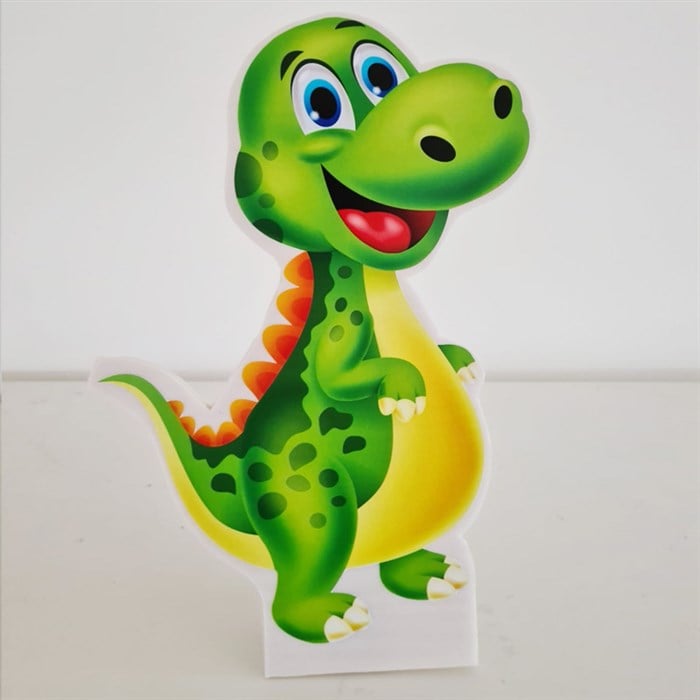 Ayaklı Dekor Pano - Sevimli Dinozor - 30 cm