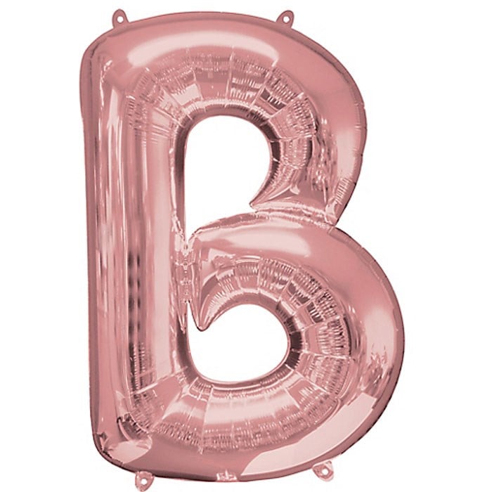 B Harfi Rose Gold Folyo Balon 1 Metre