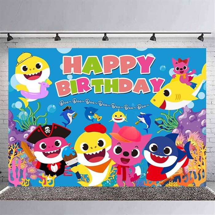 Baby Shark Doğum Günü Branda Afişi - 70 cm - 100 cm