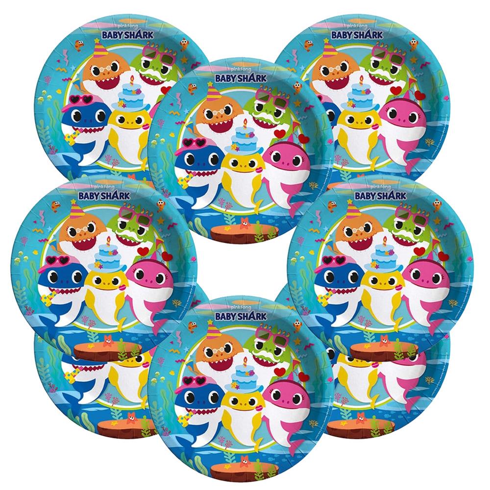 Baby Shark Temalı 8 Kişilik Doğum Günü Seti