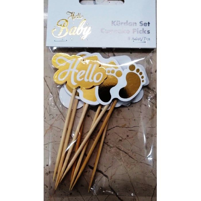 Baby Shower Partisi Premium Kürdan Set 8 Adet