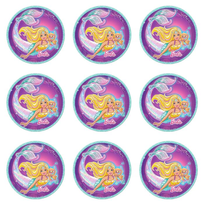 Barbie Mermaid Temalı Sticker 10 Adet - 5 cm
