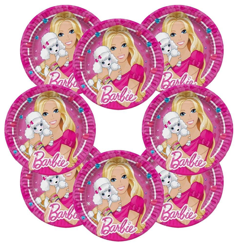 Barbie Temalı 8 Kişilik Doğum Günü Seti