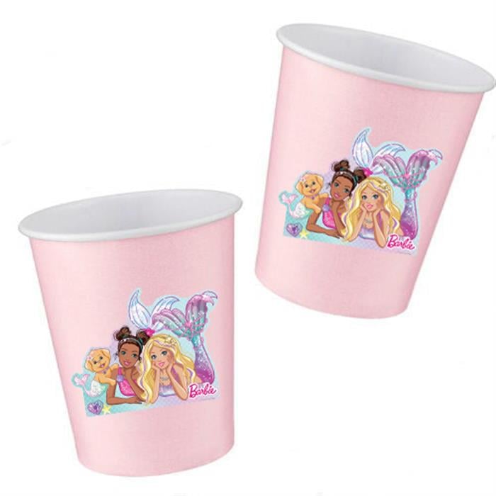 Barbie Temalı Pembe Bardak 5 Adet