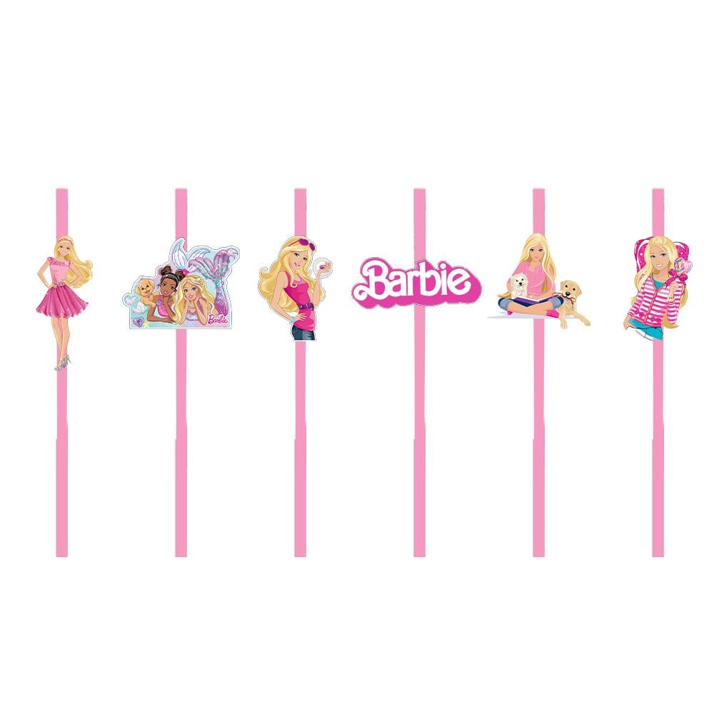 Barbie Temalı Pipet 6 Adet