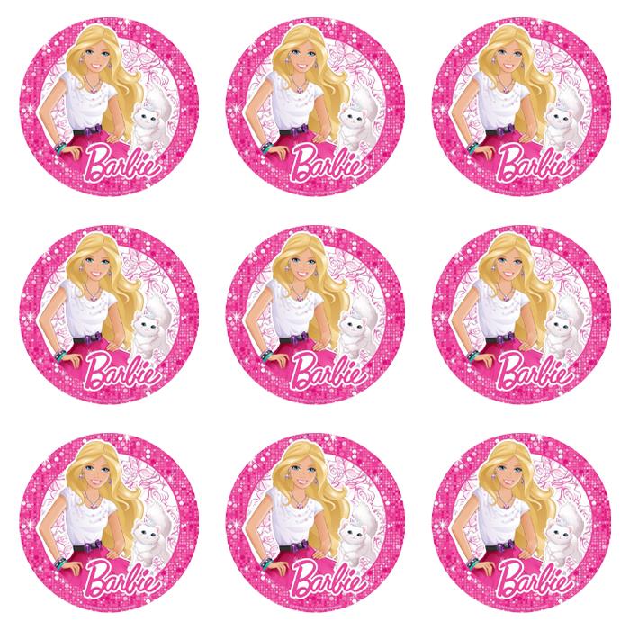Barbie Temalı Sticker 10 Adet - 5 cm