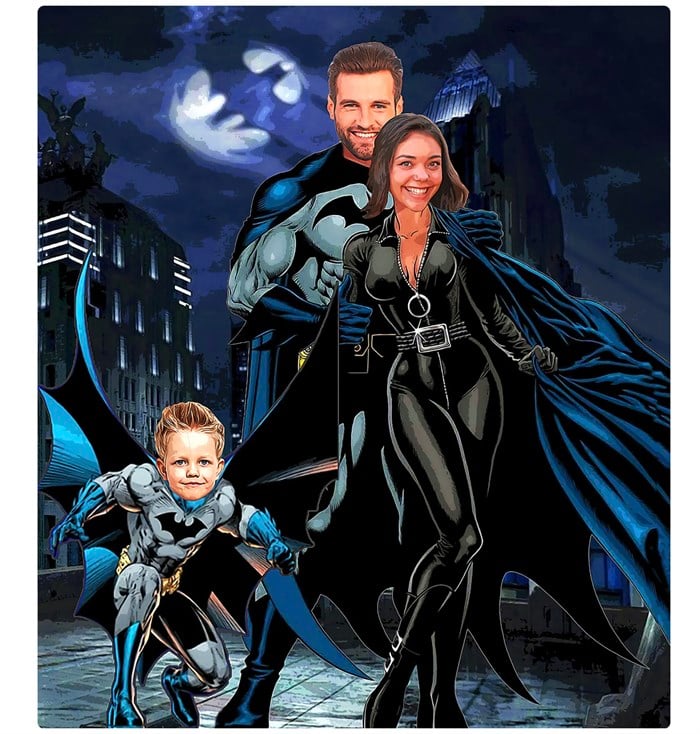 Batman Aile Tablosu Kişiye Özel Poster