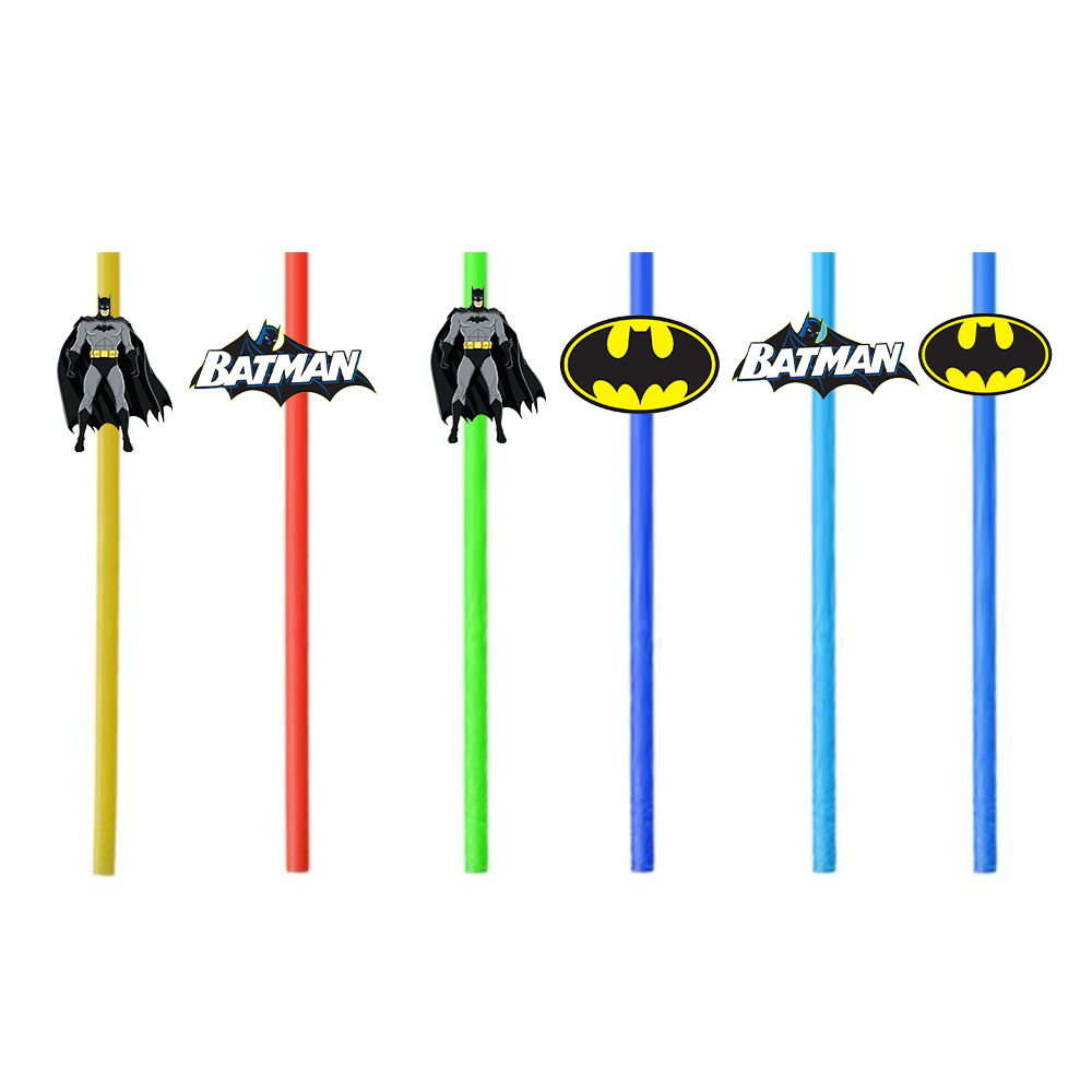 Batman Temalı 6'lı Pipet 