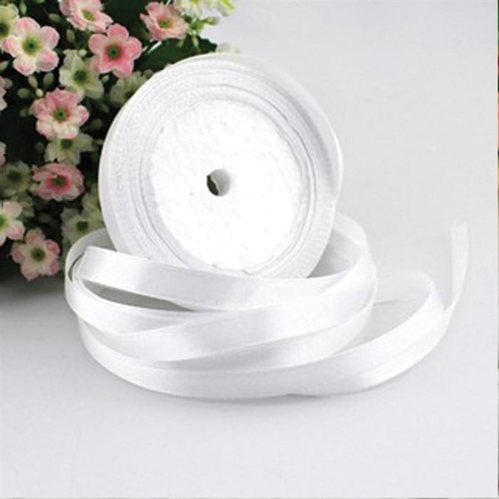 Beyaz Saten Kurdele 10 metre