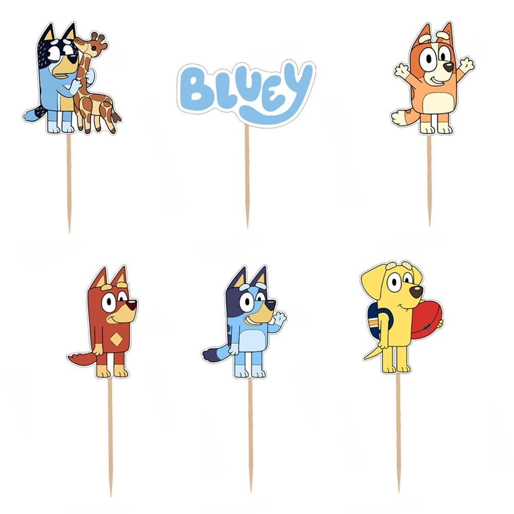 Bluey Temalı Özel Kesim Kürdan 6'lı