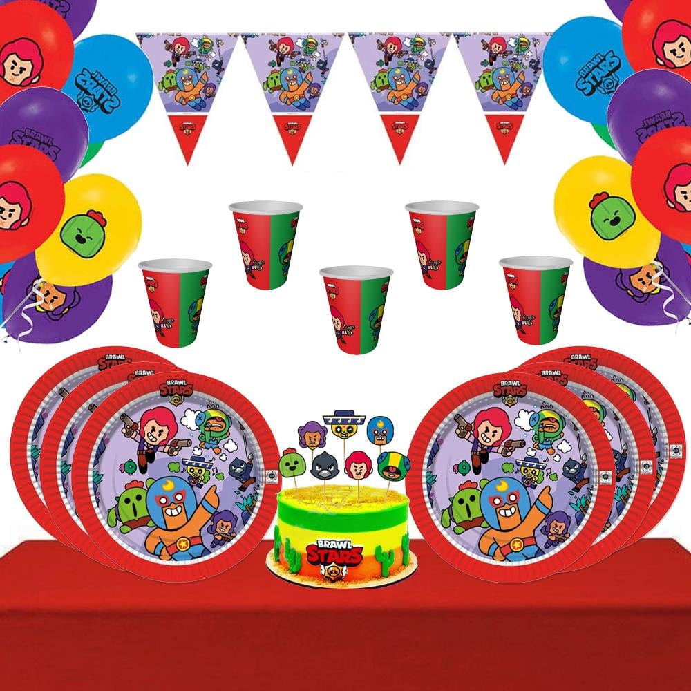 Brawl Stars Temalı Doğum Günü Seti 8 Kişilik