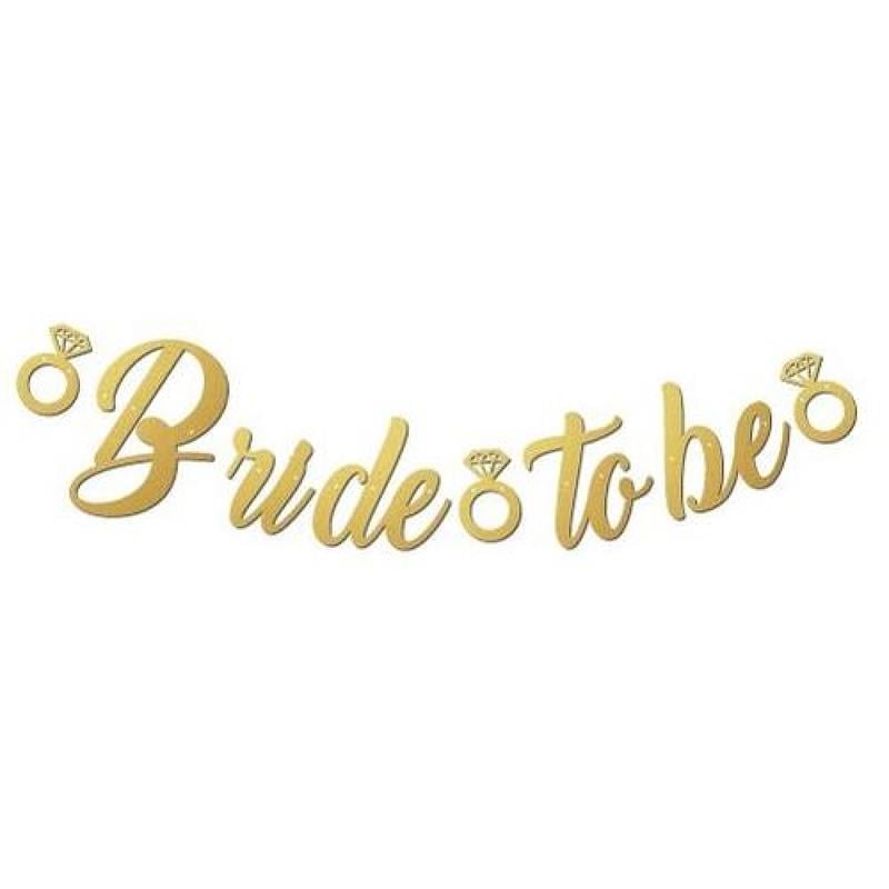 Bride To Be Gold Kaligrafi Banner