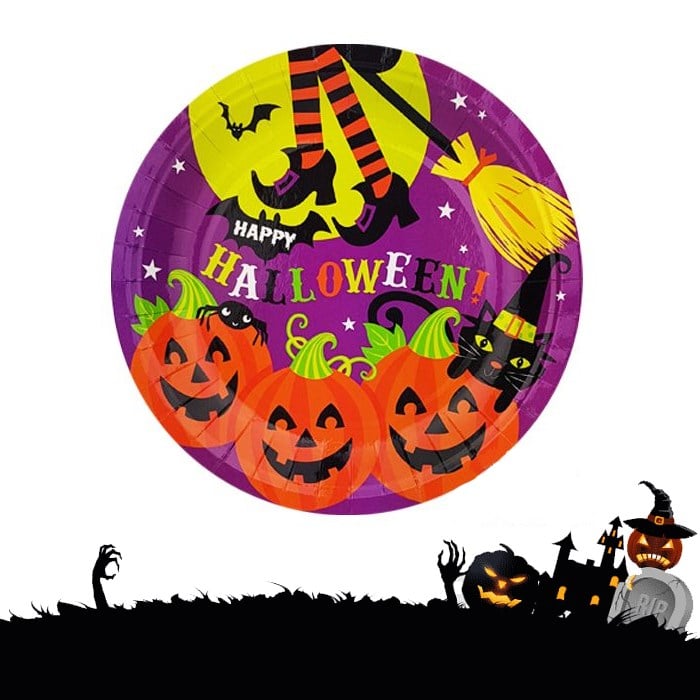 Cadılar Bayramı Tabak - 8 Adet