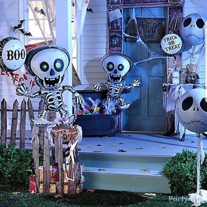 Cadılar Bayramı Temalı İskelet Folyo Balon - 90 cm