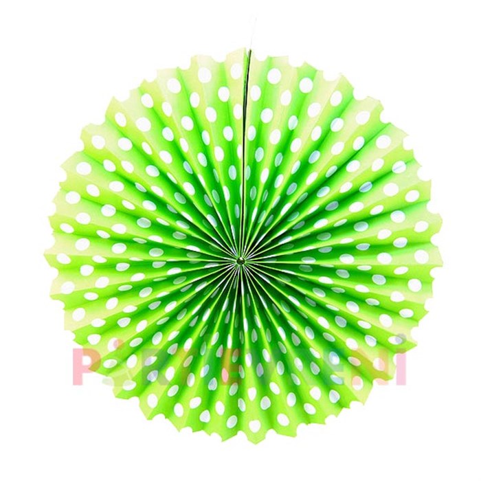 Çark Süs Puantiyeli - Yeşil - 40 Cm