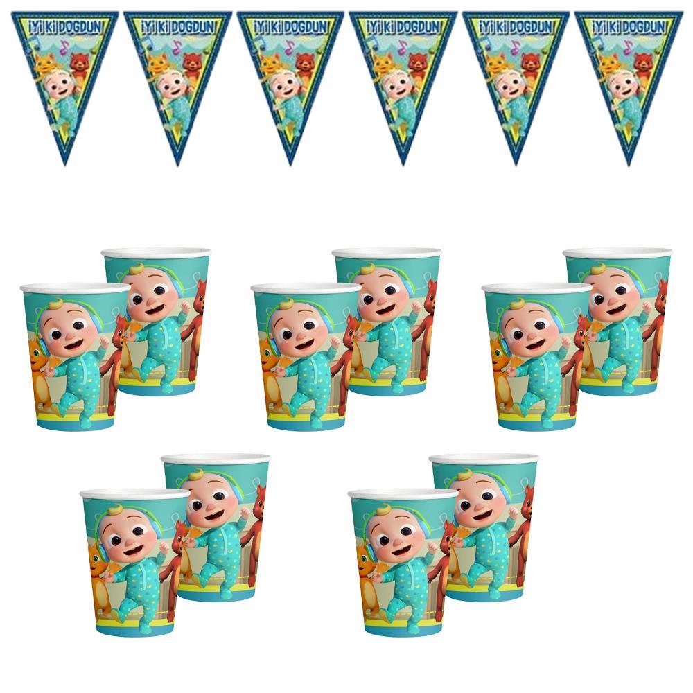Cocomelon Temalı 8 Kişilik Doğum Günü Seti
