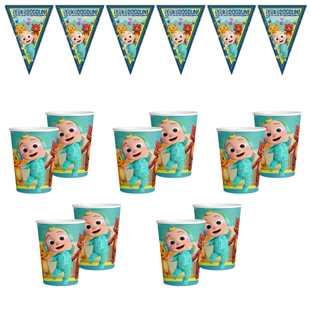 Cocomelon Temalı 8 Kişilik Doğum Günü Seti