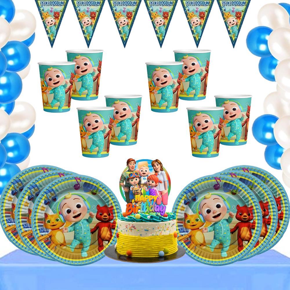 Cocomelon Temalı 8 Kişilik Doğum Günü Seti