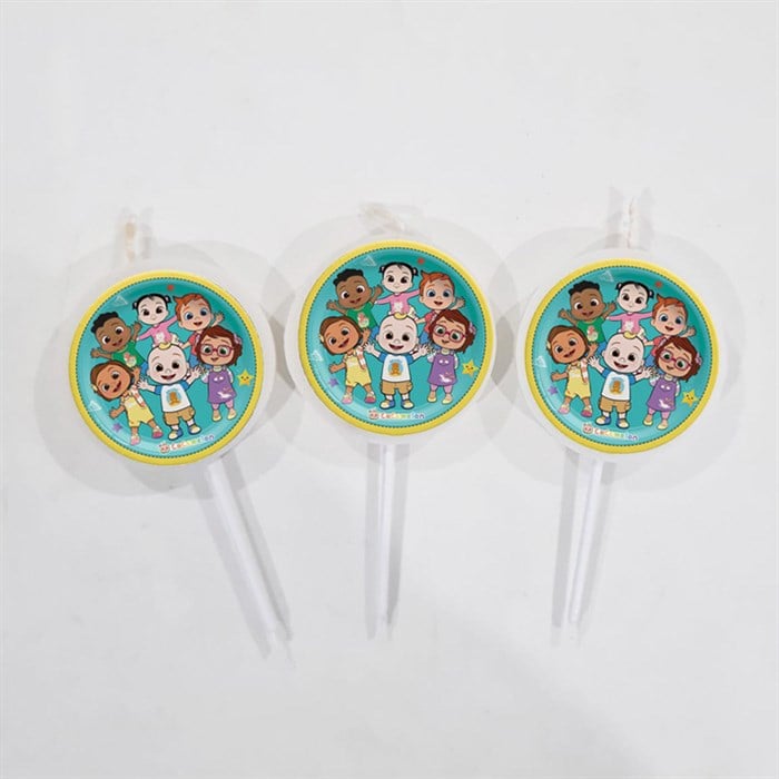 CoComelon Temalı Mum - 3 Adet