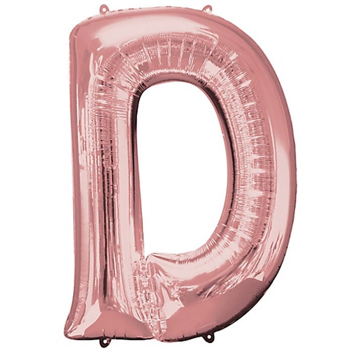 D Harfi Rose Gold Folyo Balon 1 Metre