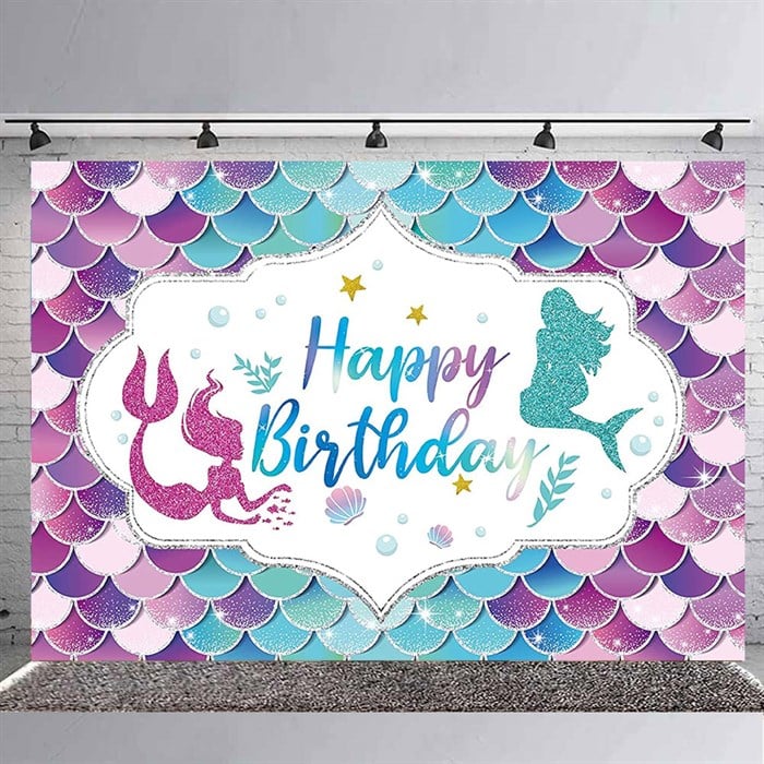 Deniz Kızı Doğum Günü Branda Afişi 2 - 70 cm - 100 cm