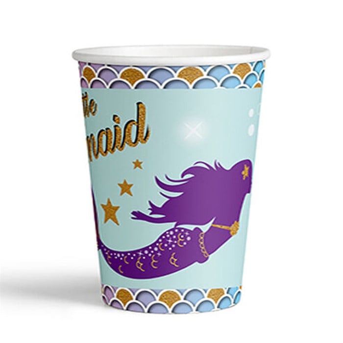 Deniz Kızı Temalı Bardak 8 adet