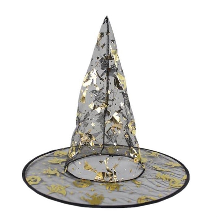 Desenli Altın Cadı Şapkası