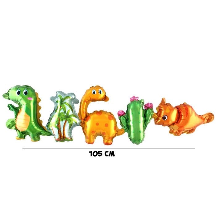 Dinozor Temalı Birleşik Folyo Balon Set