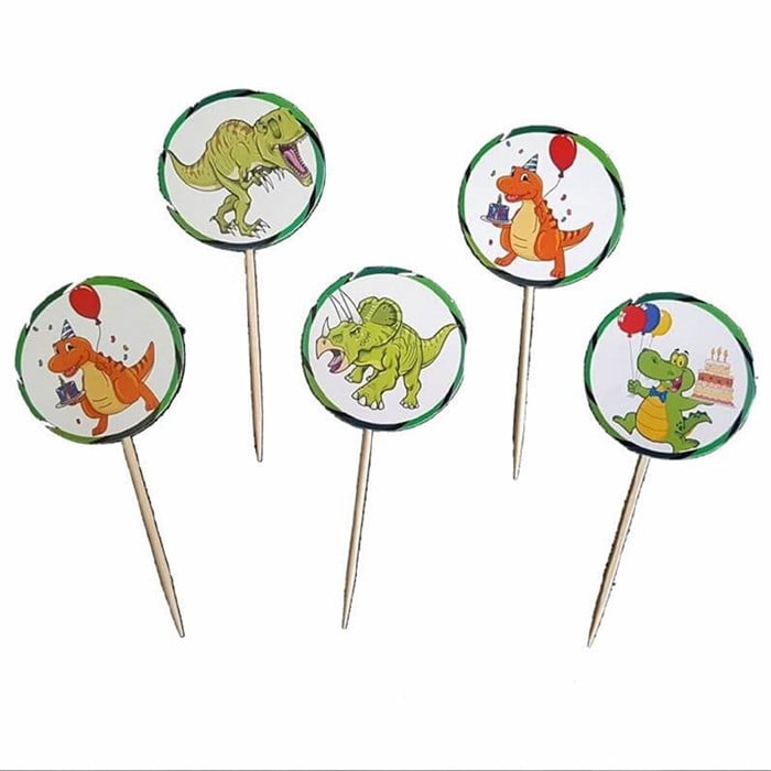 Dinozor Temalı Kürdan 20'li