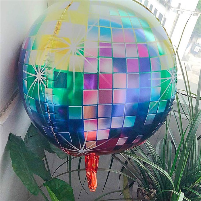 Disko Topu Şekilli Renkli Folyo Balon 45 cm